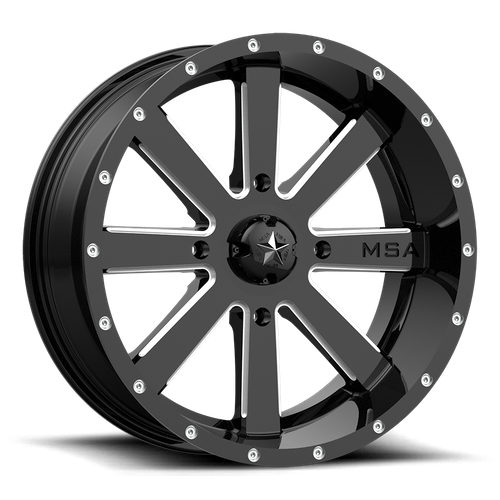 FLASH UTV 18X7 4X137 G-BLK MILL 00MM