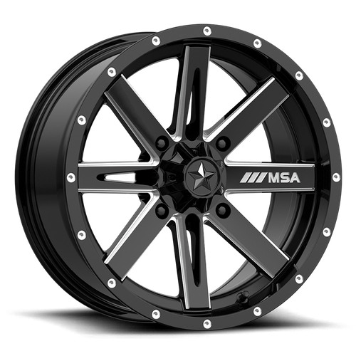 BOXER UTV 18X7 4X137 G-BLK MILL 10MM